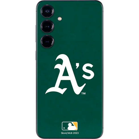 MLB Oakland Athletics - Solid Distressed Galaxy S25 Skin